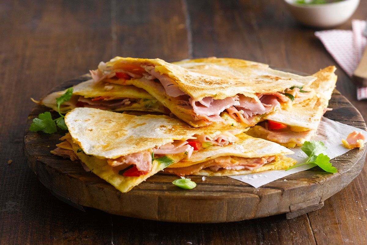 Warme tortilla met beenham